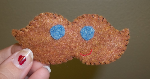 Mustache pin! (brown)