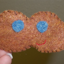 Mustache pin! (brown)