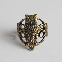 SALE- Owl Filigree Ring