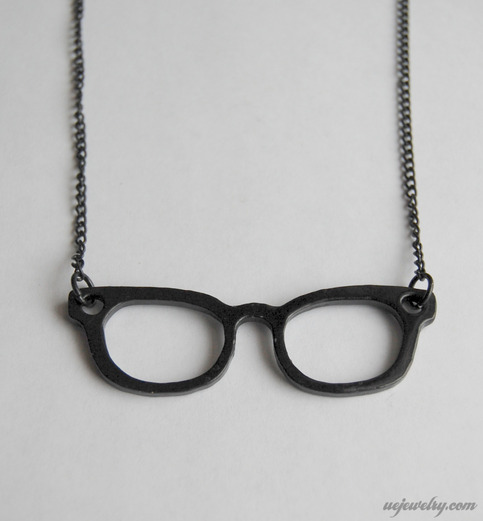 Black Glasses Necklace