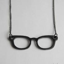 Black Glasses Necklace
