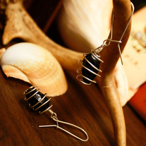 Closed Pistachio Swirl Earrings