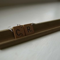 Scrabble Game Piece Earrings