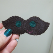 Mustache pin! (dark brown)