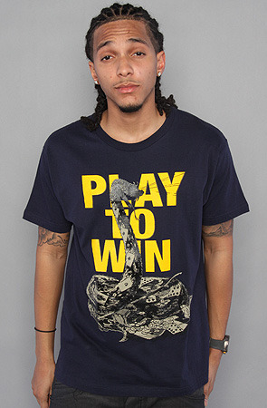 The Poker Snake Tee in Navy