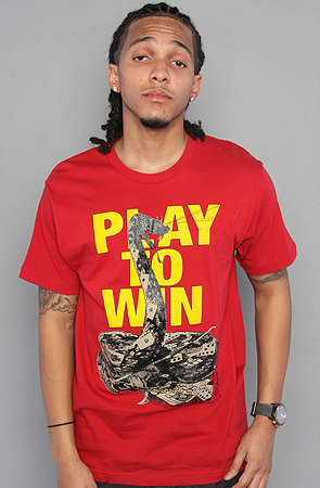 The Poker Snake Tee in Cardinal