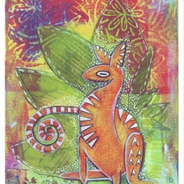 The Beast--An Original Mixed Media PRINT--(8.5 x11) by Hilary Blackwood