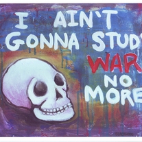 I Ain't Gonna Study War No More---Original Painting PRINT--(8.5x 11 inches) by Hilary Blackwood