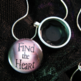 Magnetic Interchangeable Button Pendant Necklace, with Find The Heart 1" Button - Thumbnail 1