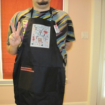 Man's apron featuring Demonic Grillmaster