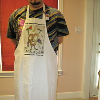 Chef's apron with Four Armed Savage Pretzel Man