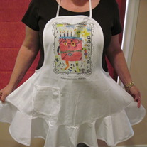 Ladies apron featuring Cakenstein