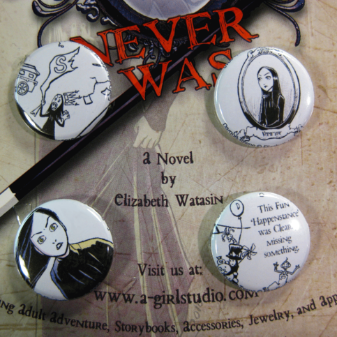 1" Button Set B, Fey Dently