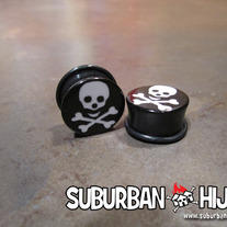Skull 'n' Bones Single Flare Plug (Black)