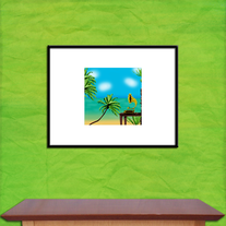 Beach Scene "A Stand of Trees" Print