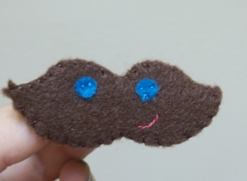 Mustache hairclip!