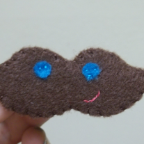 Mustache hairclip!
