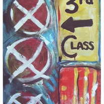 Traveling in 3rd Class--Original Painting PRINT--(8.5 x 11) by Hilary Blackwood