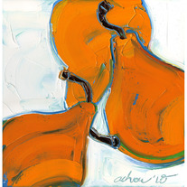  Print-Love Triangle-10X10-Modern Art-Floral