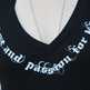 Short sleeve cotton deep V side stars, black - Thumbnail 2
