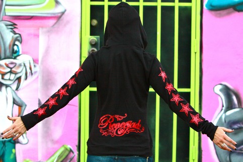 LOVE AND PASSION thin thermal hoodie, Red foil
