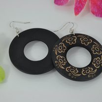 Black_flowers_donut_wood_hook_carving_earring_medium