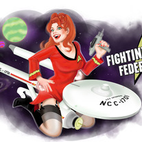 Star Trek Pin Up print