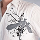 Dragonfly on White - Men's LS Dress Shirt - Thumbnail 1
