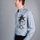 Gryphon Black on Blue Pinstripe LS Dress shirt - Thumbnail 1