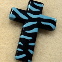 Zebra pendant ~ blue