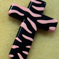 Zebra pendant ~ pink