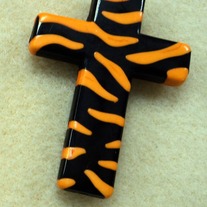 Zebra pendant ~ orange