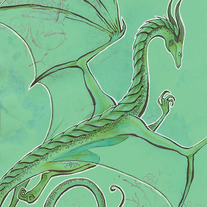 Green Dragon original illustration