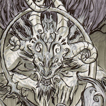 Twisting horned demon