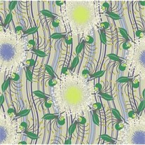 Fat Quarter-Color Splash Cool Exotic Blooms