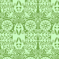 Fat Quarter-Soul Blossom Temple Doors Basil
