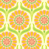 Fat Quarter-Pop Garden Pop Daisy in Rose/ HB02