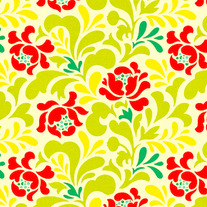 Fat Quarter-Pop Garden Sway in Ivory/HB04