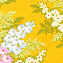 Fat Quarter-Nicey Jane Picnic Bouquet Tangerine/ HB18 Tan.