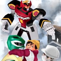 Power Rangers to the Rescue! print