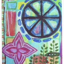 Gypsy Wheel--Print of an Original Painting by Hilary Blackwood