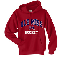 Arched Ole Miss Ice Hockey Hoodie