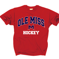 Arched Ole Miss Ice Hockey Tee