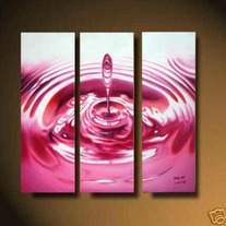 Pink Raindrop Oil Painting