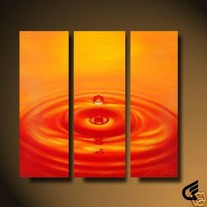 Orange Raindrop Oil Painting