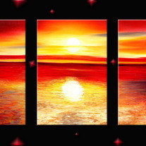 Bliss 3 Piece Oil Painting