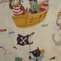 Fat Quarter- Alexander Henry's Pirate Pups in Cream/AHF22