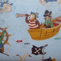 Fat Quarter- Alexander Henry's Pirate Pups in Blue/AHF22