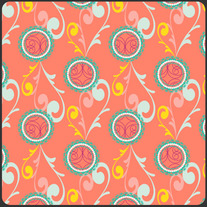 Fat Quarter- Sugar Apricot Fizzy Bubbles by Art Gallery/SU 804