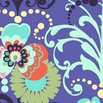 Fat Quarter-Love Paradise Garden in Periwinkle/AB49 